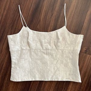 Light pink silky crop top